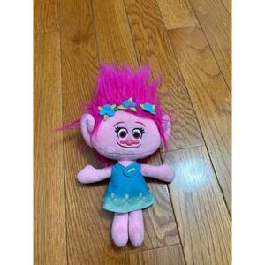 DreamWorks Trolls Movie Poppy Plush Doll Toy Stuffed Animal Figure Pink‎ Hair